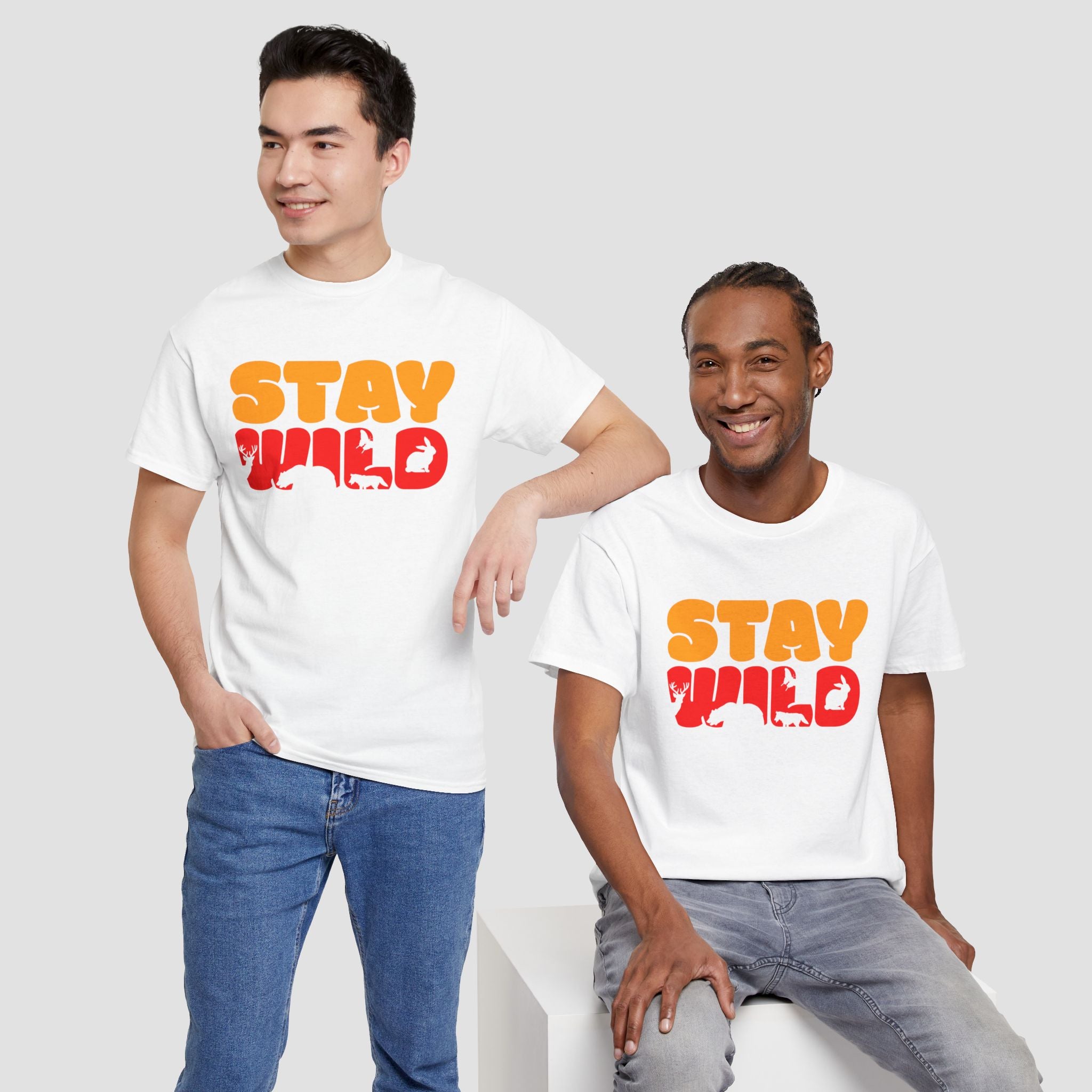 Stay Wild Graphic Tee, Unisex Cotton Shirt.