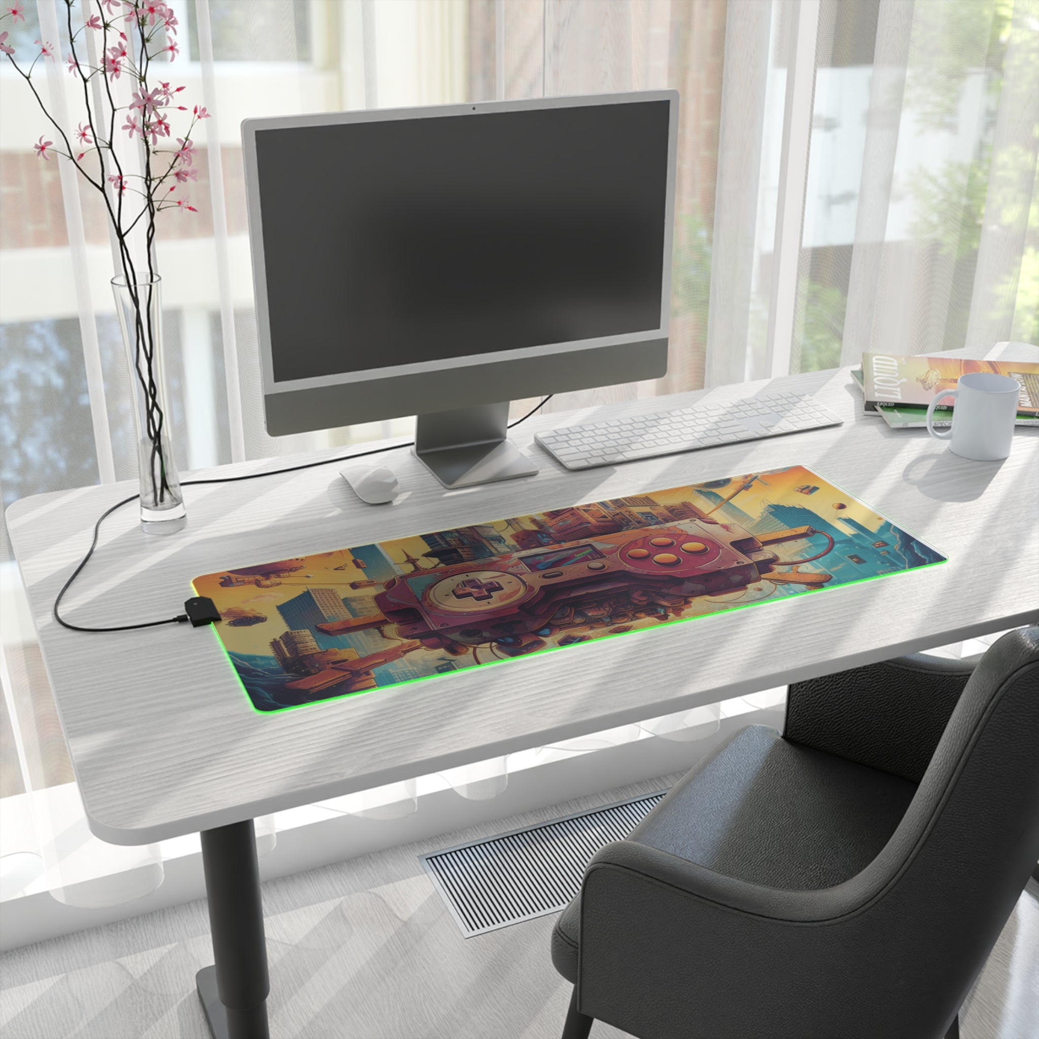 Retro Game Controller Design - LED Gaming Mouse Pad