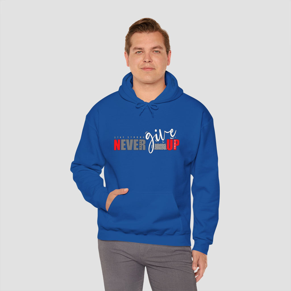 Never Give Up Unisex Heavy Blend | Motivational Hoodie |