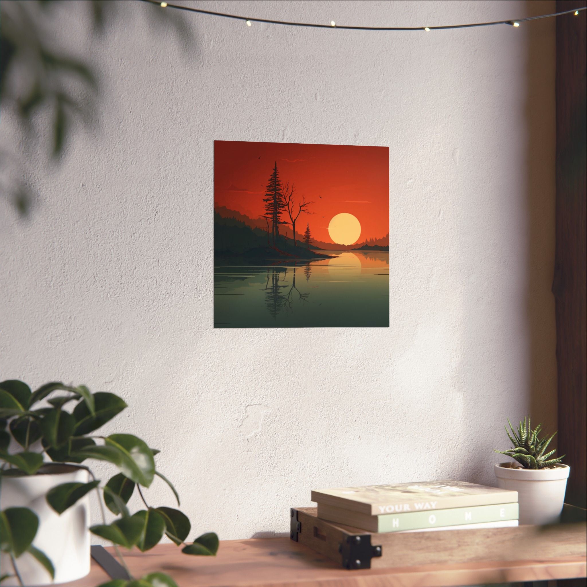 Serene Sunset Matte Poster,