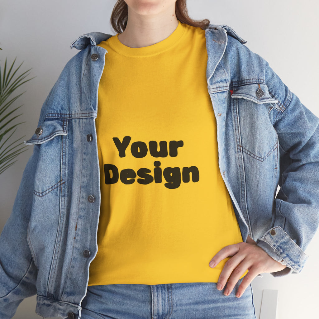 Customizable Unisex Cotton Tee - Personalize Your Style,