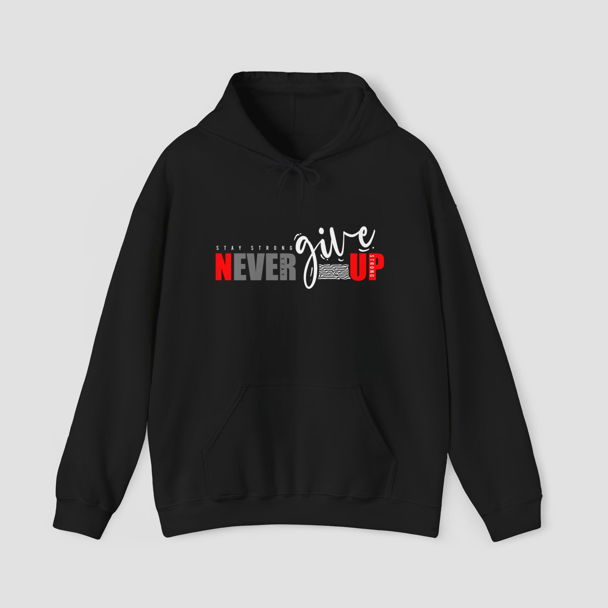 Never Give Up Unisex Heavy Blend | Motivational Hoodie |