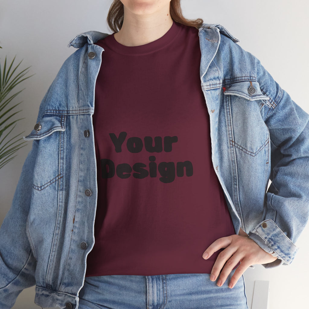 Customizable Unisex Cotton Tee - Personalize Your Style,