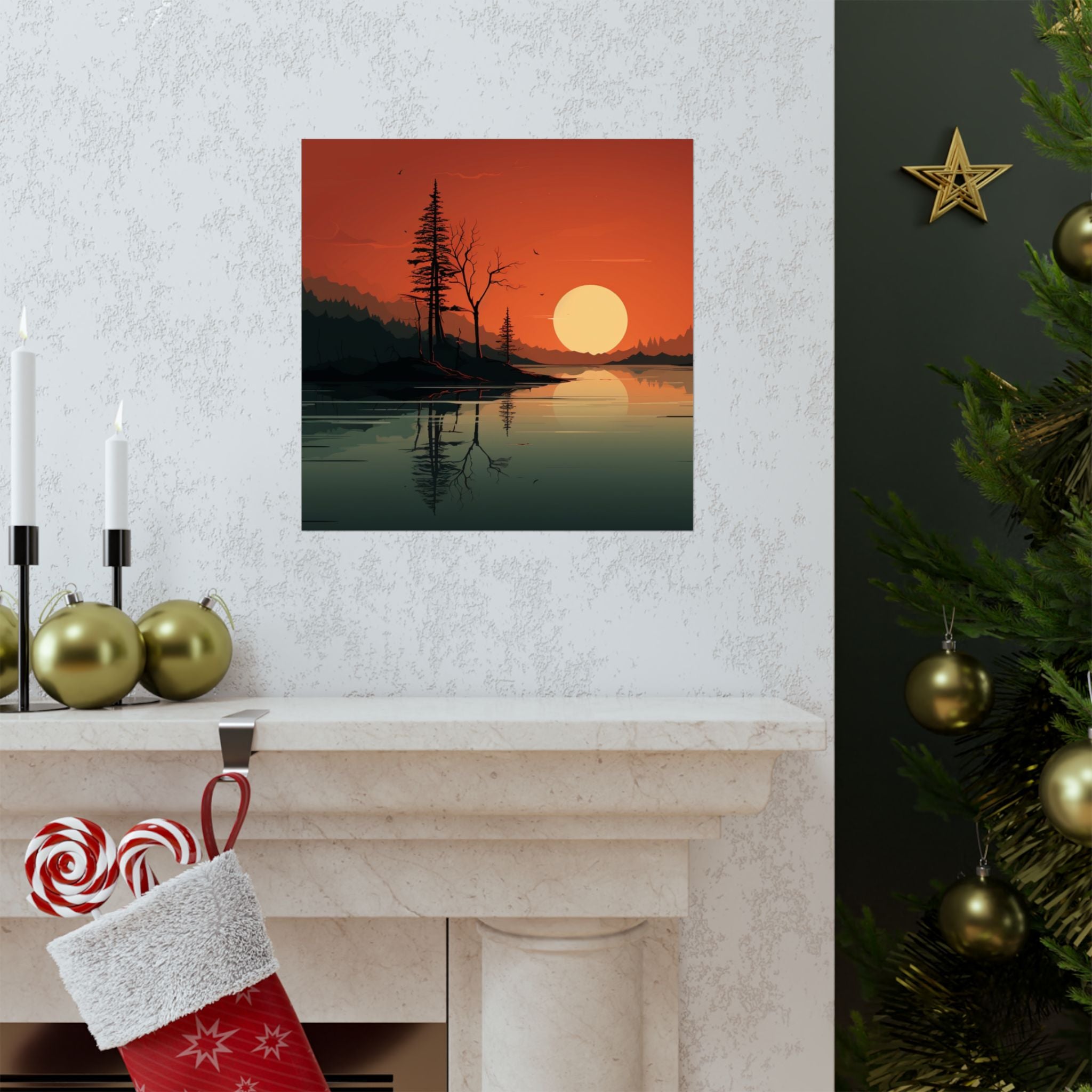 Serene Sunset Matte Poster,
