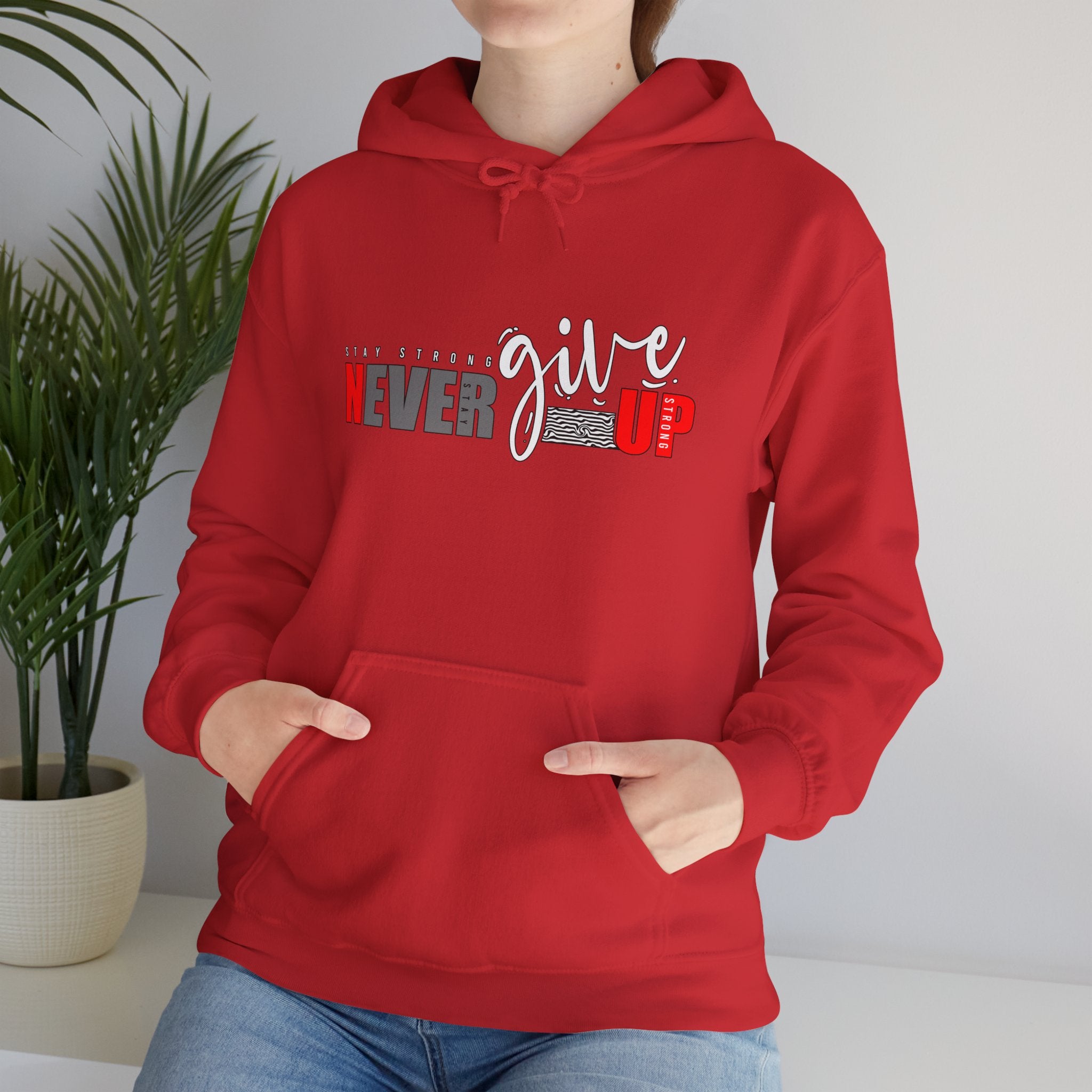 Never Give Up Unisex Heavy Blend | Motivational Hoodie |