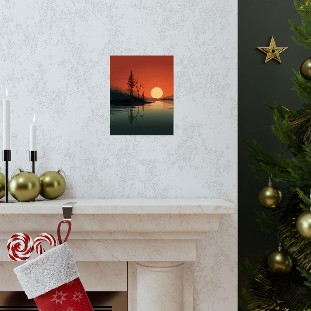 Serene Sunset Matte Poster,