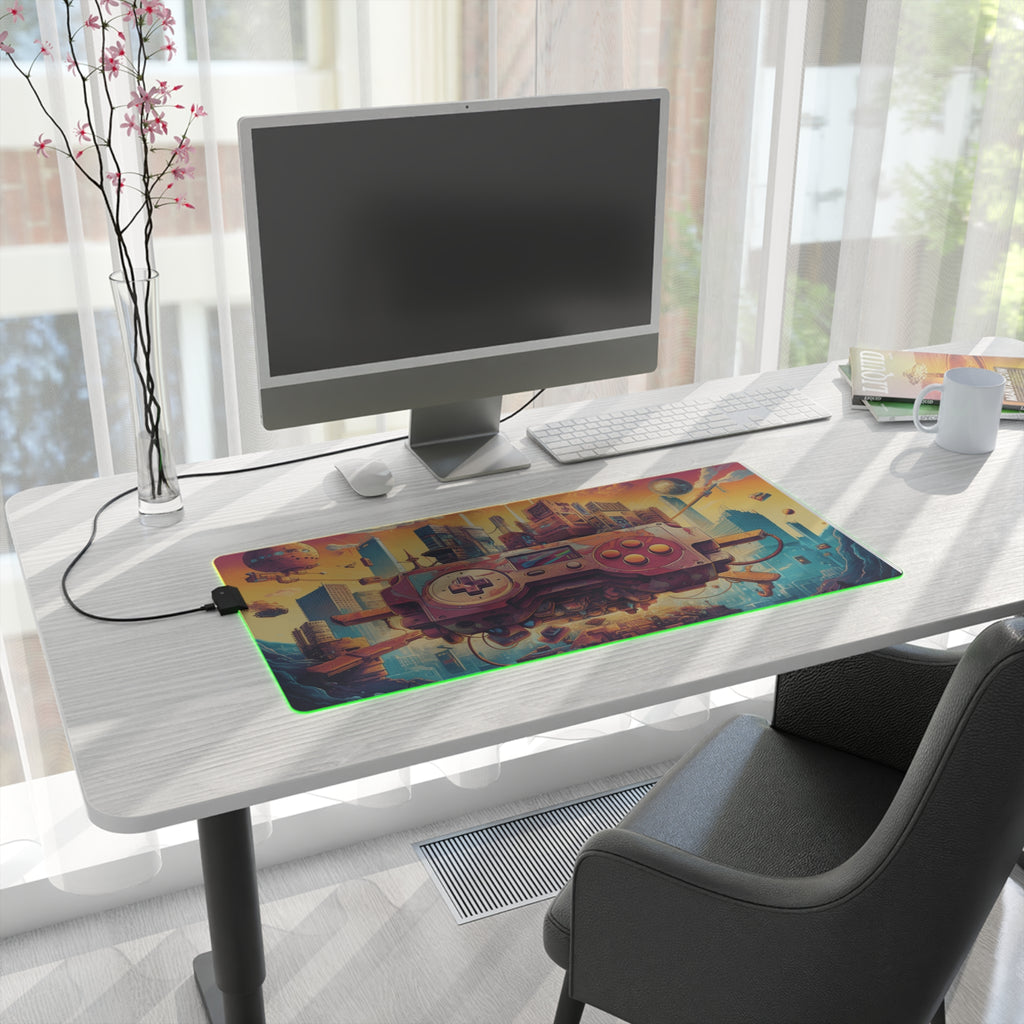 Retro Game Controller Design - LED Gaming Mouse Pad