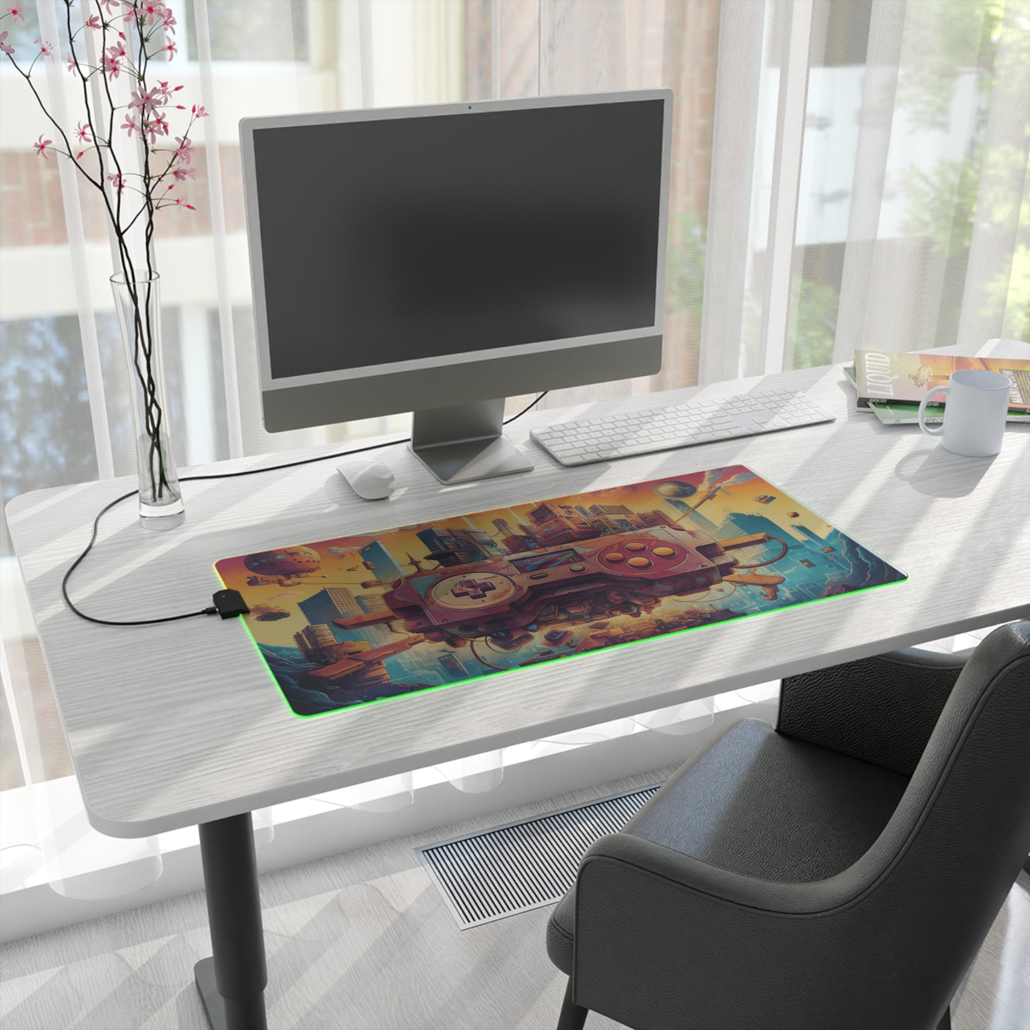 Retro Game Controller Design - LED Gaming Mouse Pad