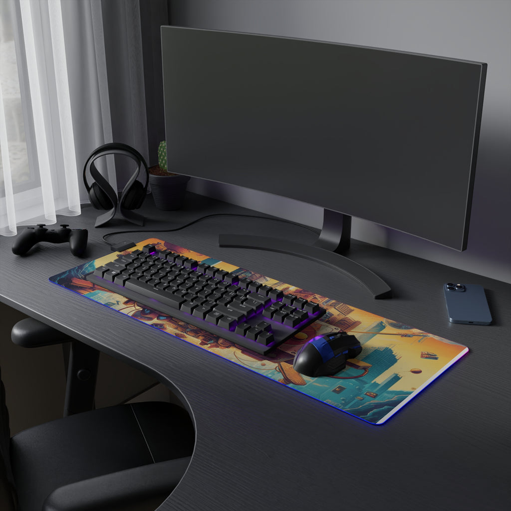 Retro Game Controller Design - LED Gaming Mouse Pad