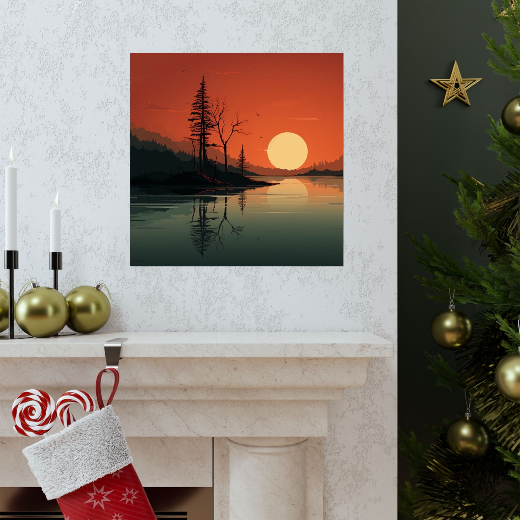 Serene Sunset Matte Poster,