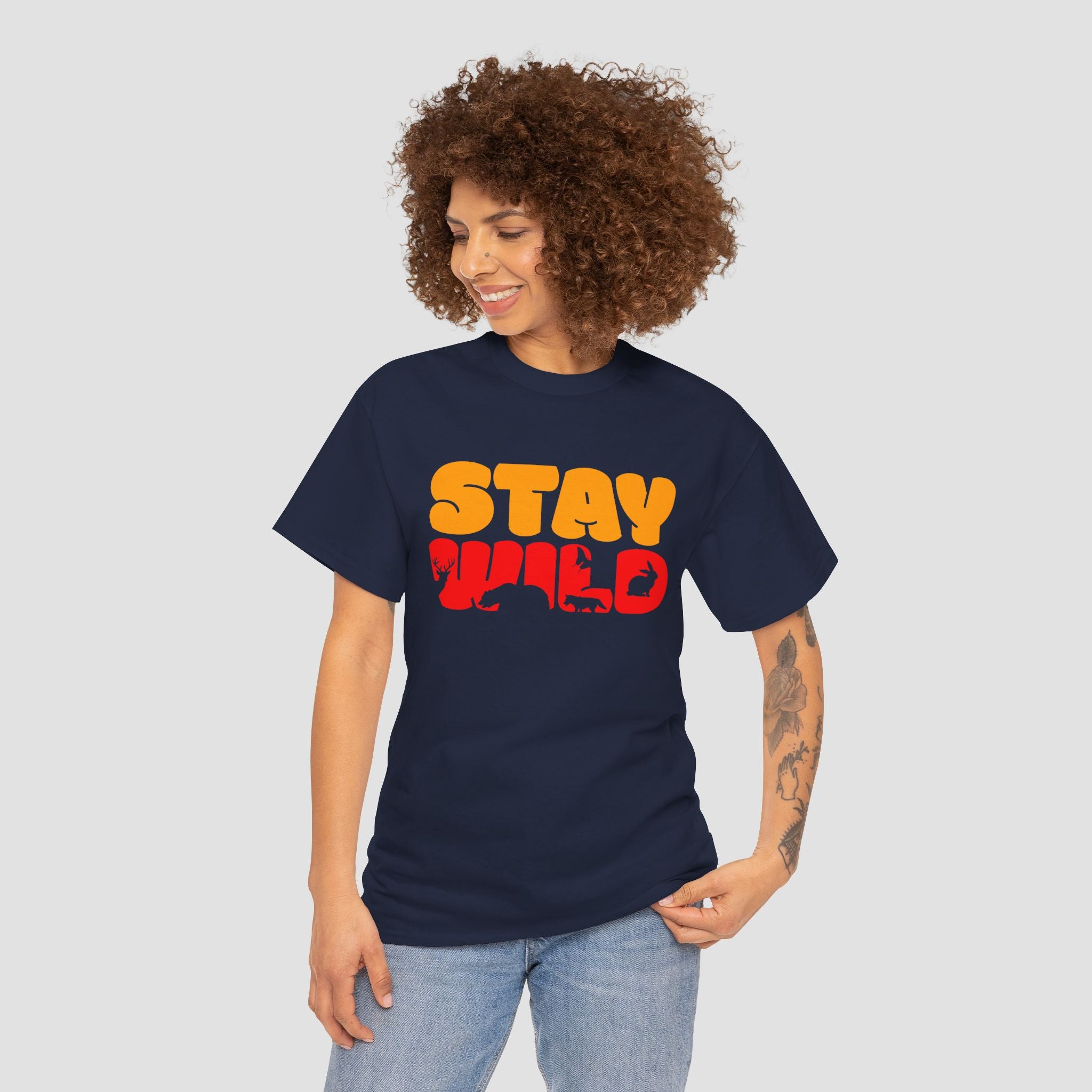 Stay Wild Graphic Tee, Unisex Cotton Shirt.