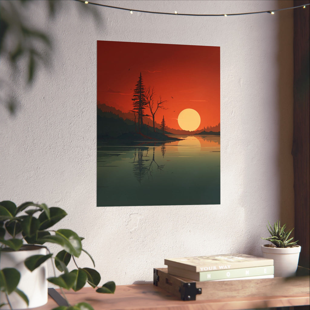 Serene Sunset Matte Poster,
