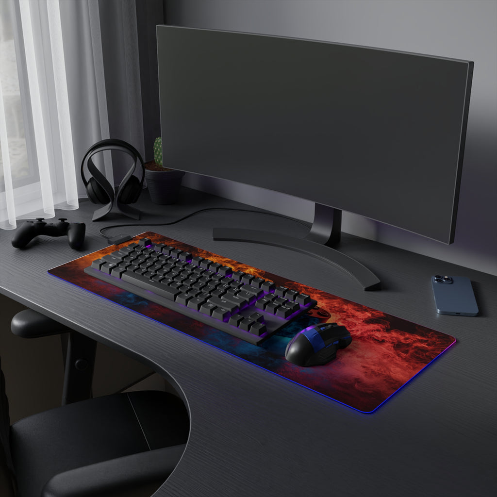Vibrant Controller Design with LED Gaming Mouse Pad