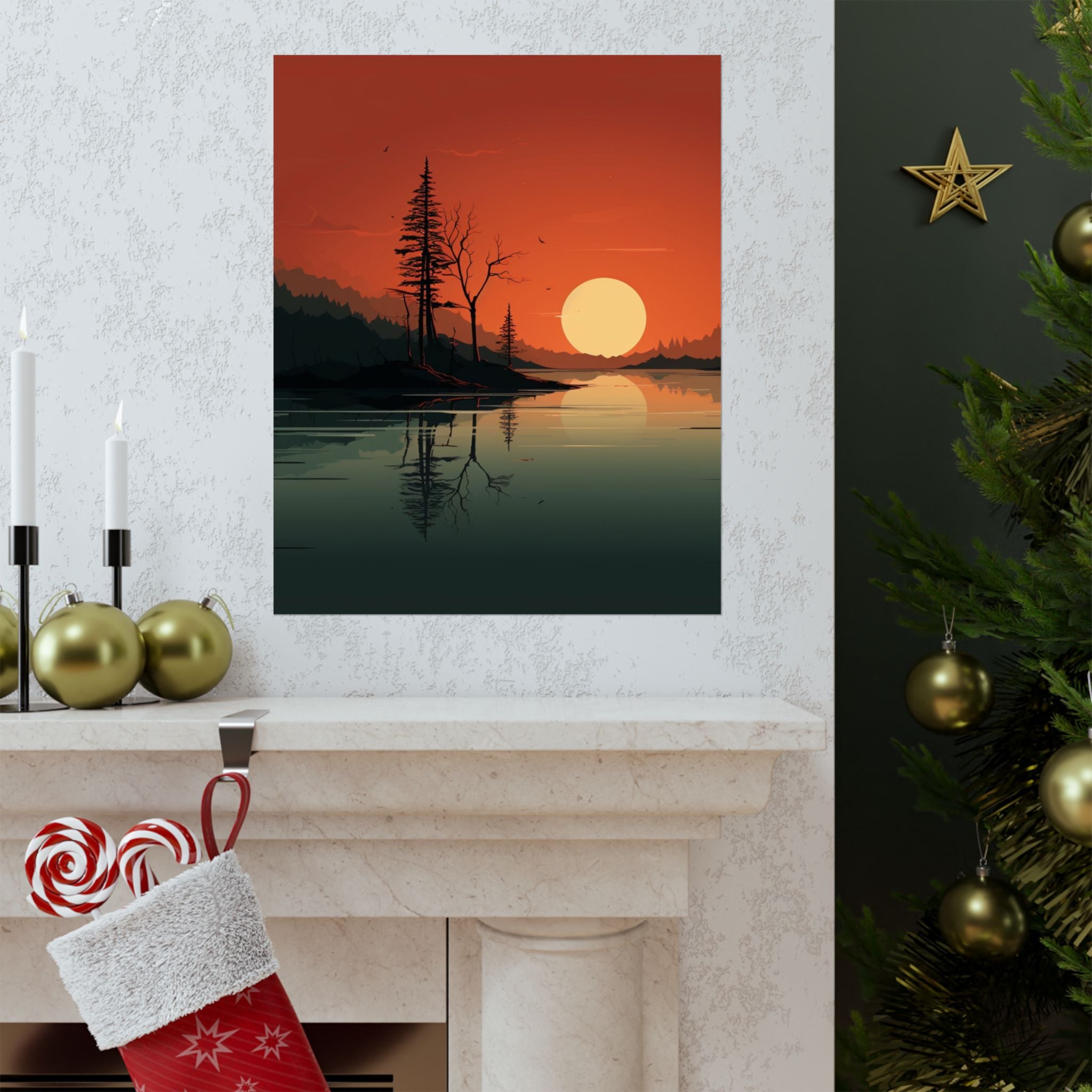 Serene Sunset Matte Poster,