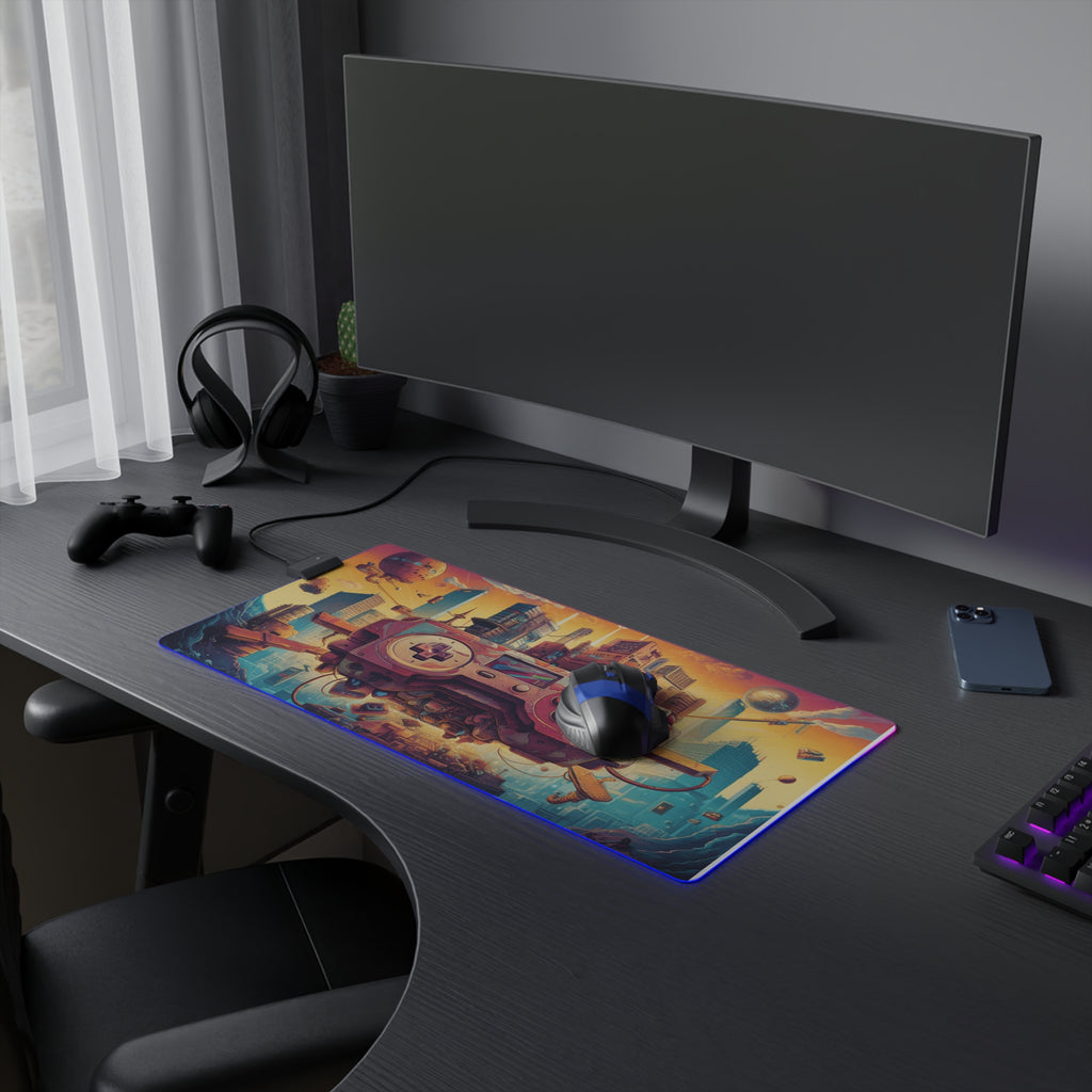 Retro Game Controller Design - LED Gaming Mouse Pad