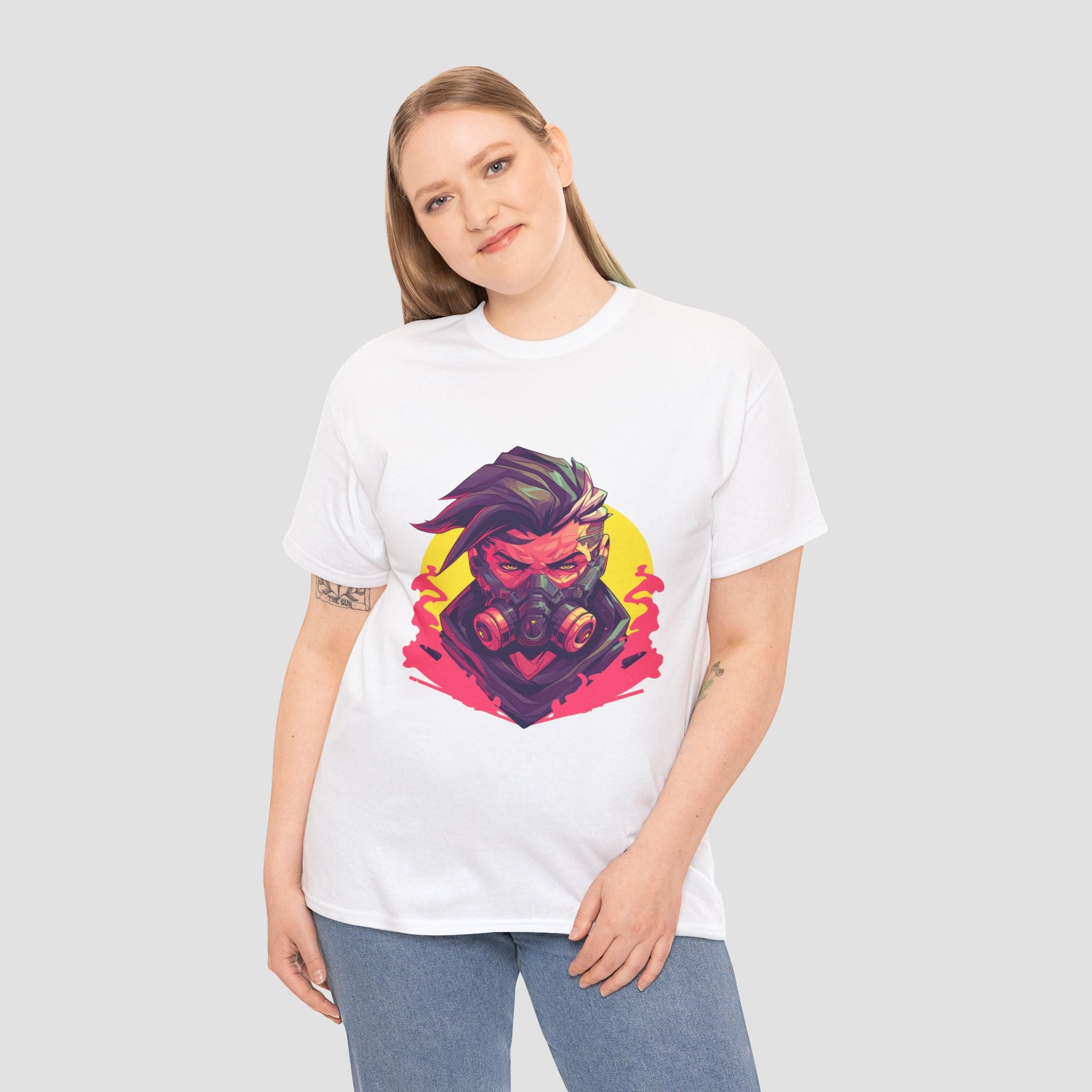 Vibrant Graphic Tee, Unisex Heavy Cotton Shirt.