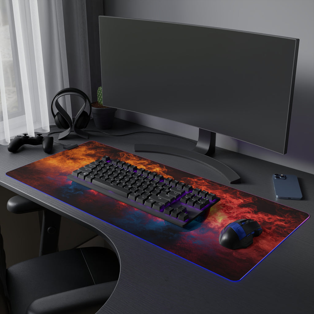 Vibrant Controller Design with LED Gaming Mouse Pad