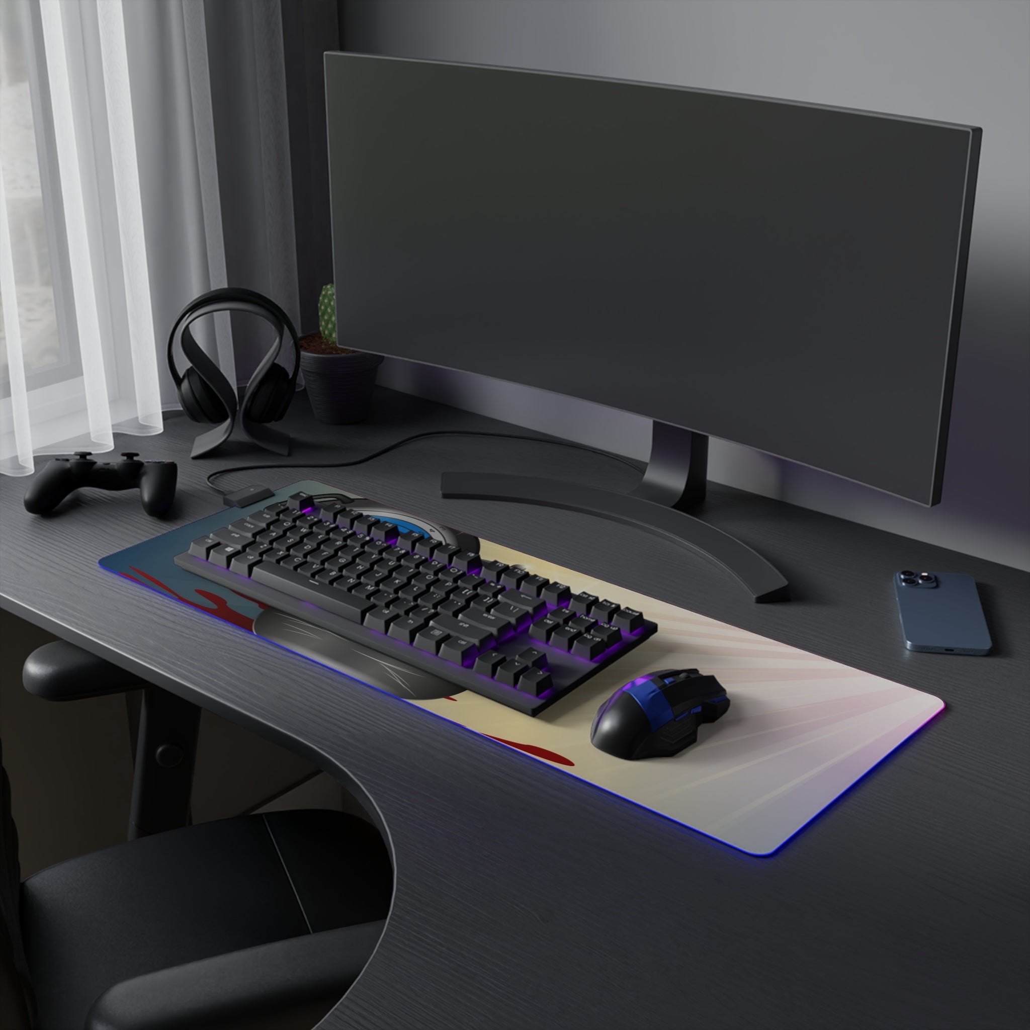 PUBG Mouse Pad - LED Gaming Mouse Pad