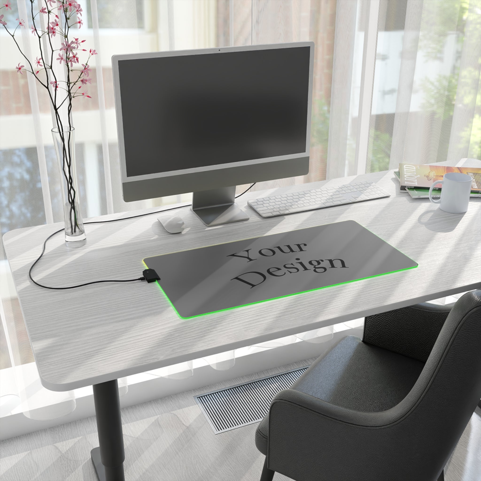 Custom LED Gaming Mouse Pad - Personalizable Desk Mat.