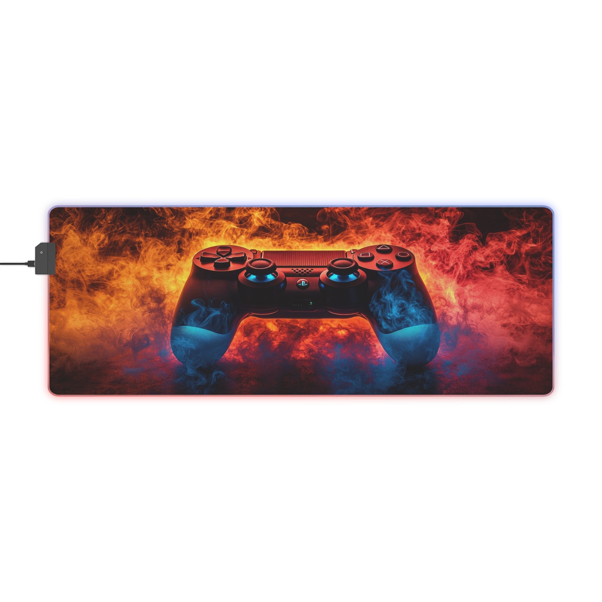 Vibrant Controller Design with LED Gaming Mouse Pad