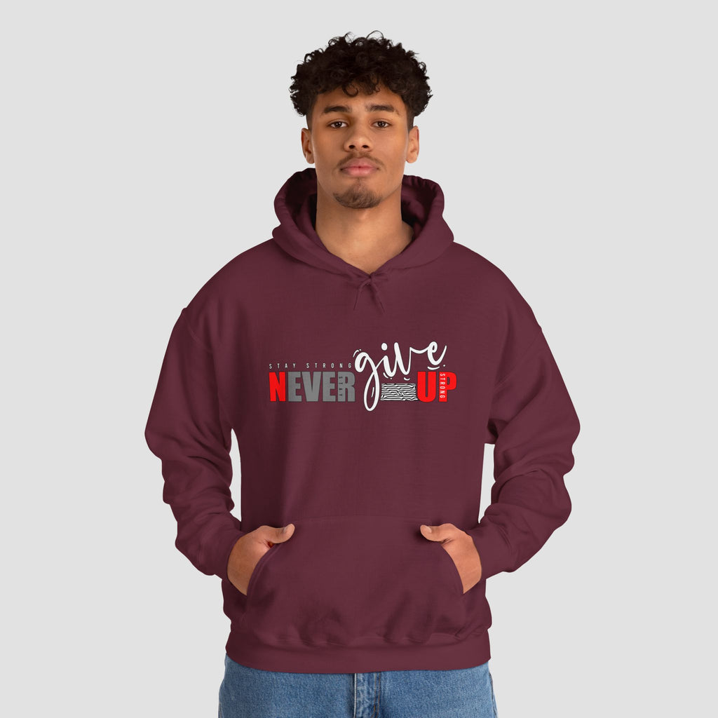 Never Give Up Unisex Heavy Blend | Motivational Hoodie |