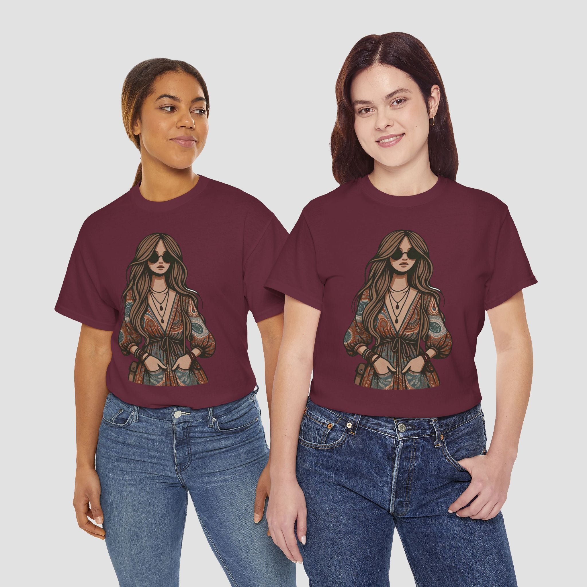 Bohemian Chic Unisex Tee | Vintage Style T-Shirt |