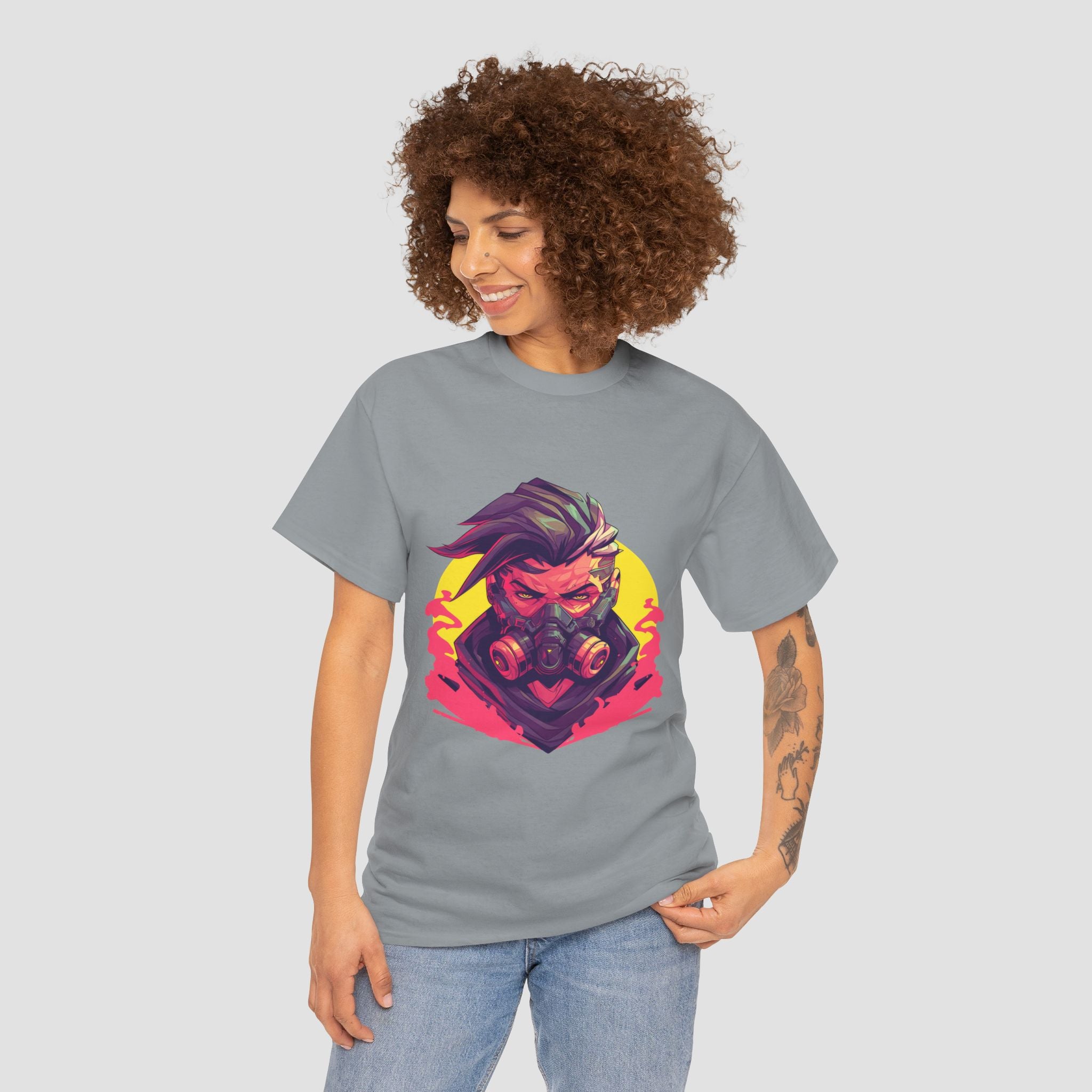 Vibrant Graphic Tee, Unisex Heavy Cotton Shirt.