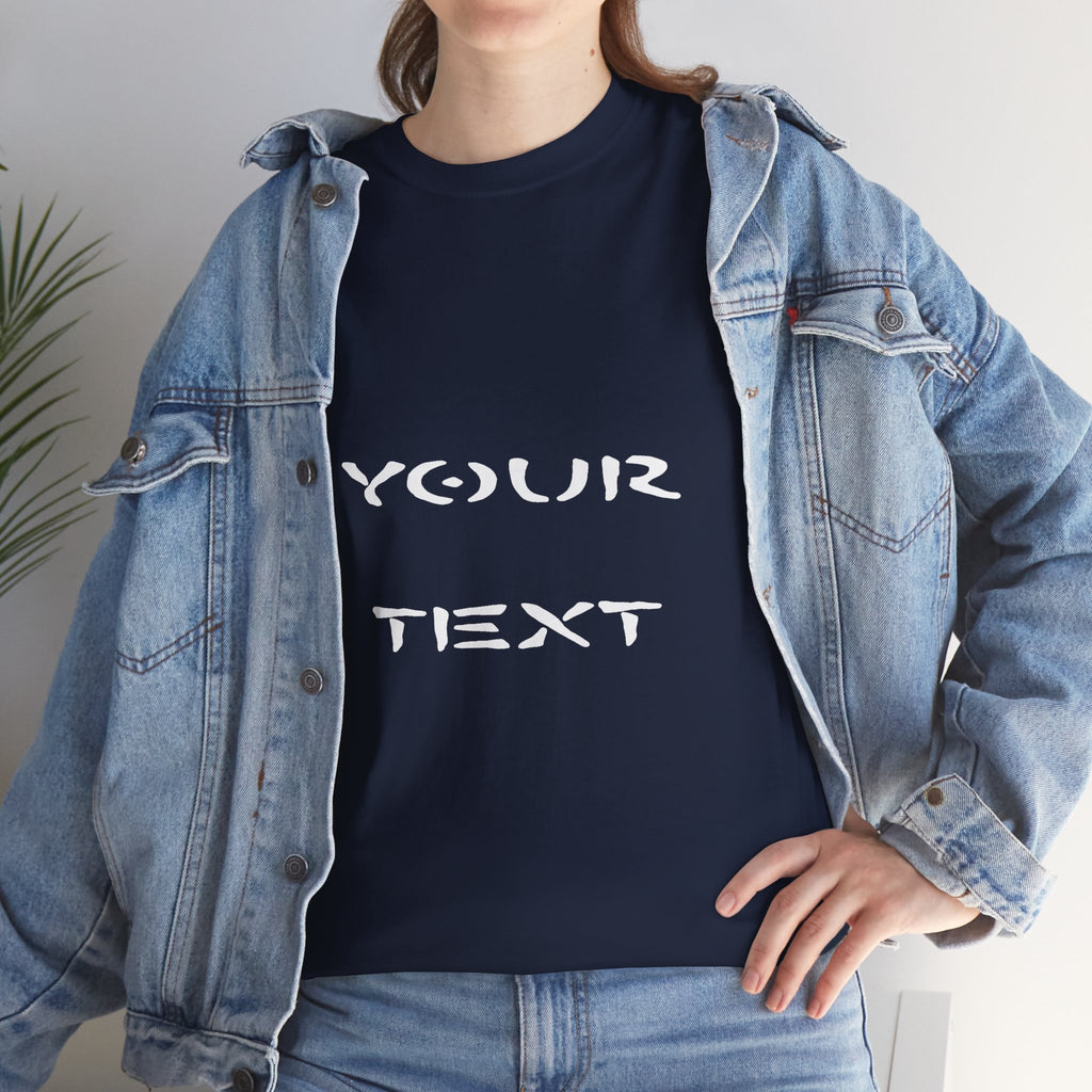 Customizable Unisex Cotton Tee - Personalize Your Style,