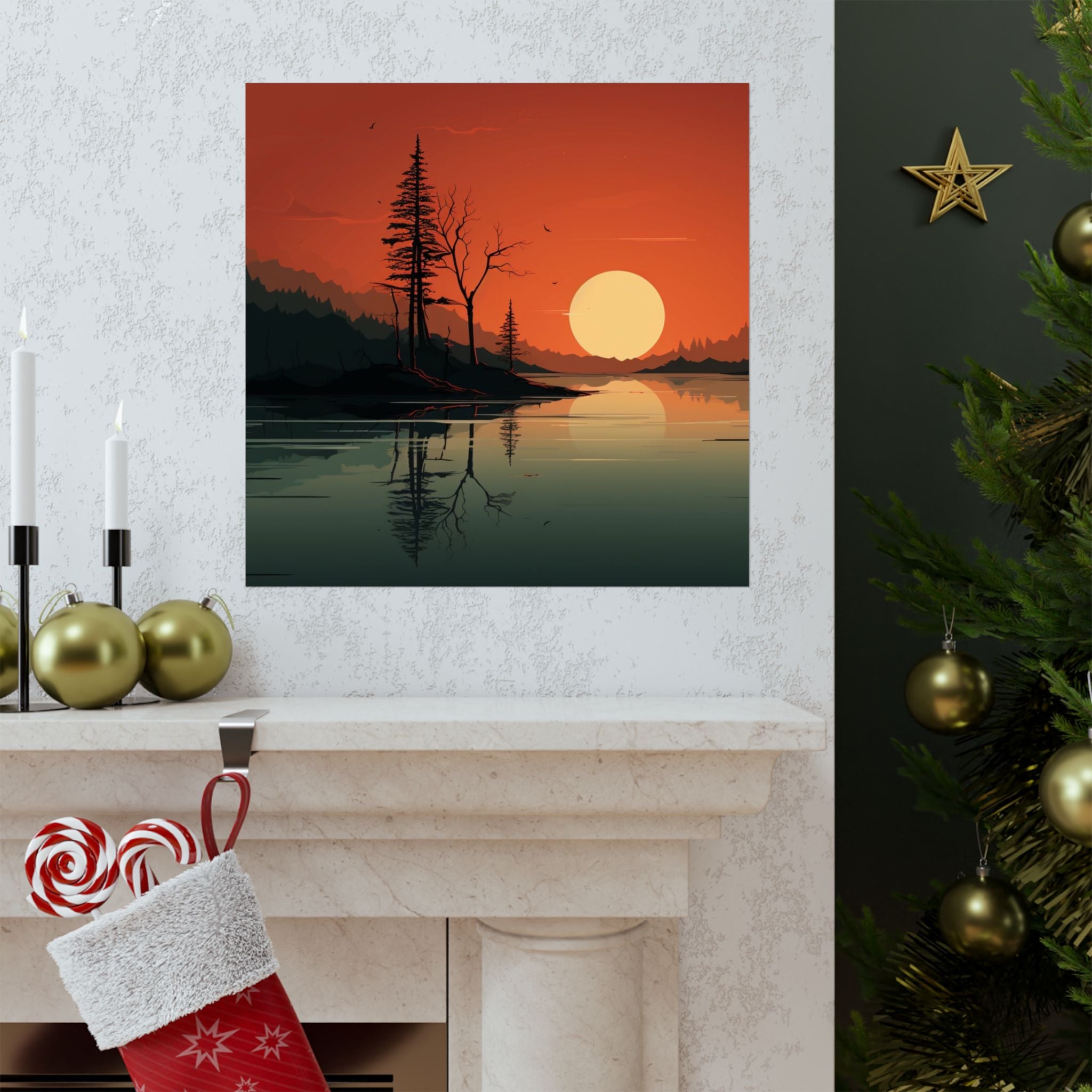 Serene Sunset Matte Poster,