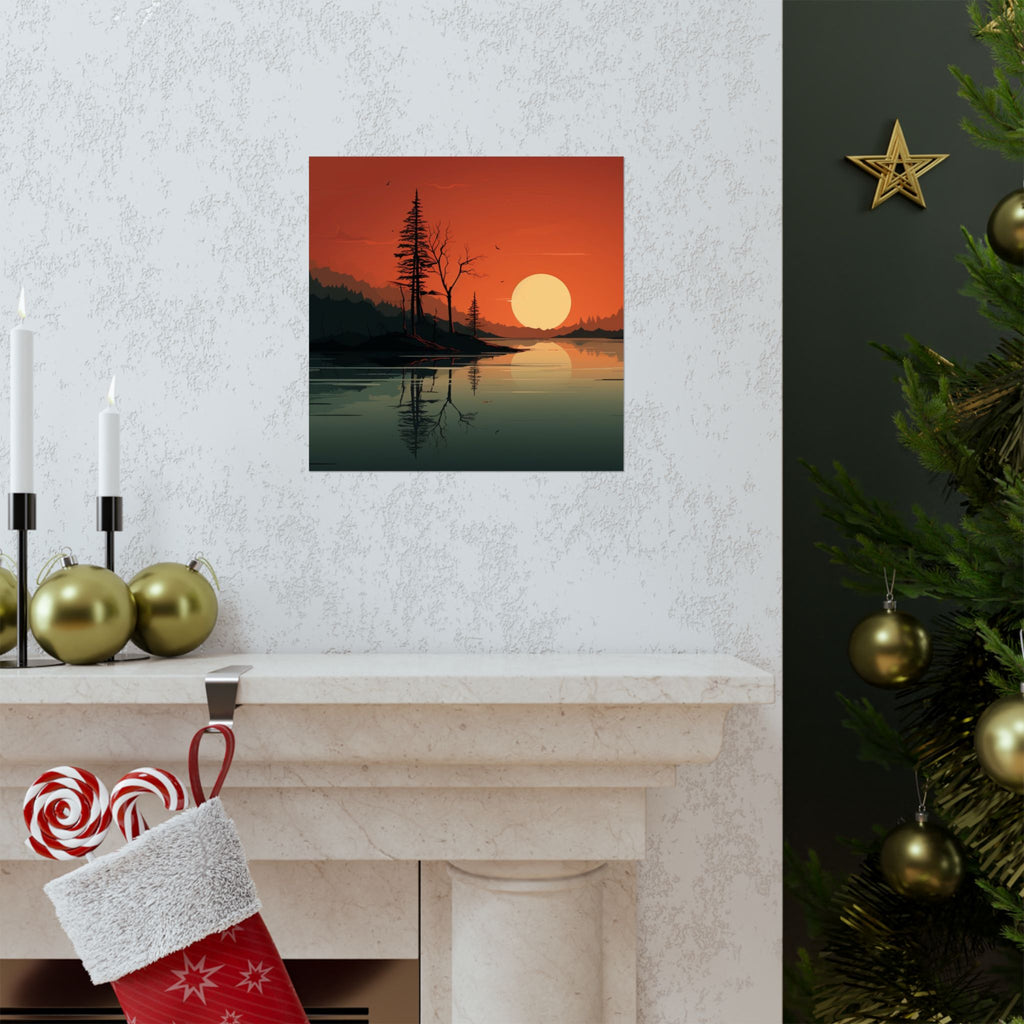 Serene Sunset Matte Poster,