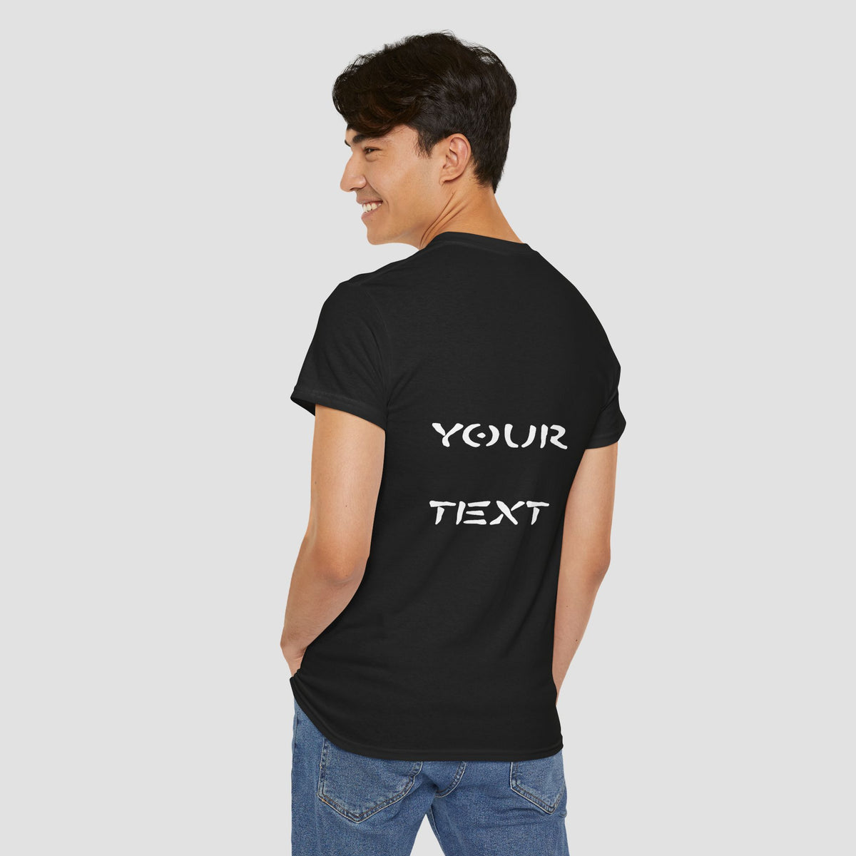 Customizable Unisex Cotton Tee - Personalize Your Style,