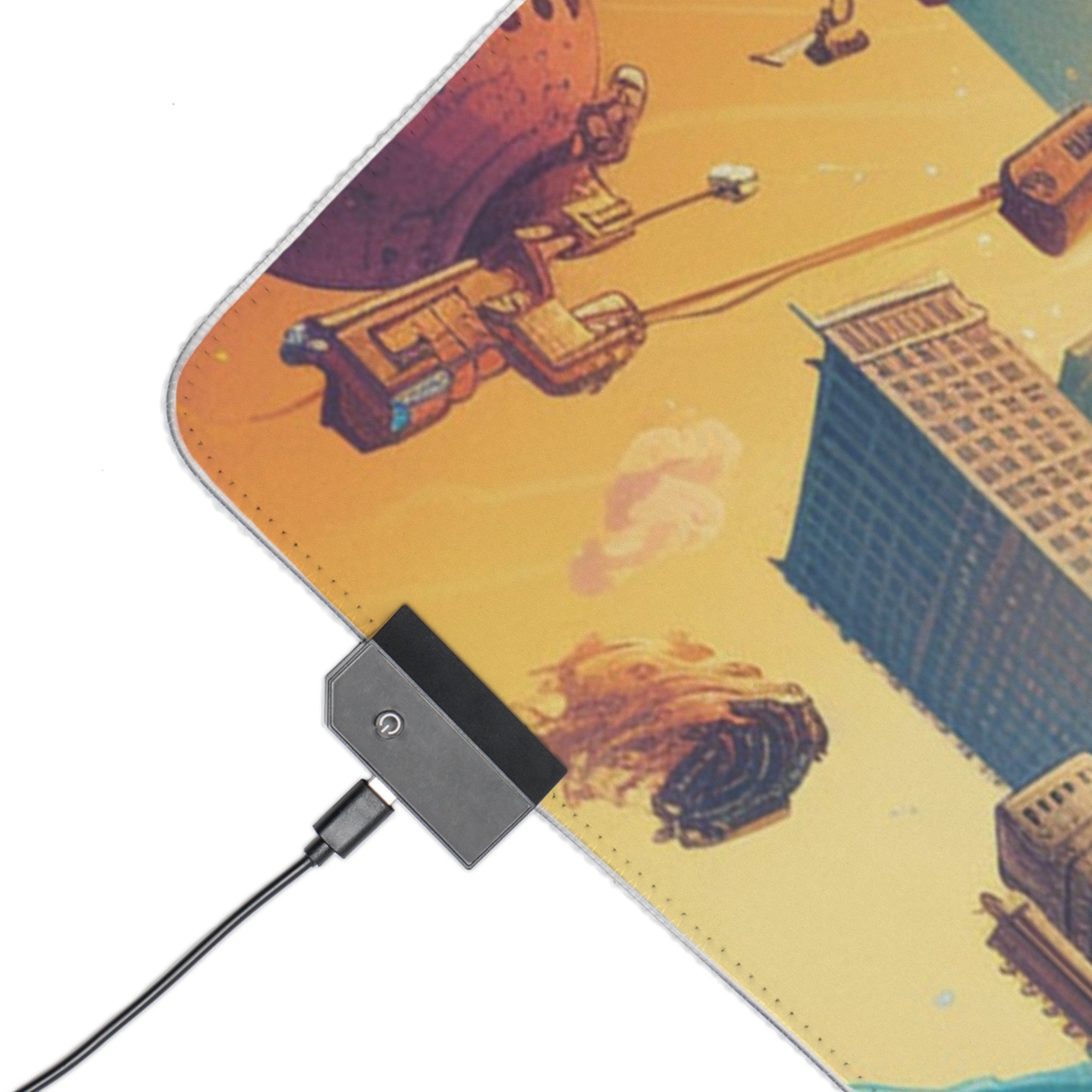 Retro Game Controller Design - LED Gaming Mouse Pad