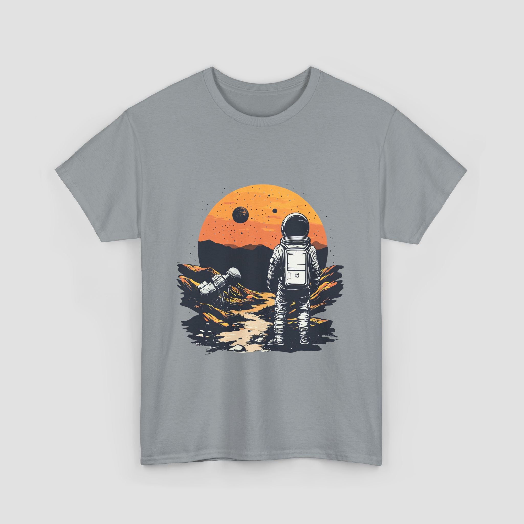Astronaut Sunset Tee - Unisex Heavy Cotton Tee.