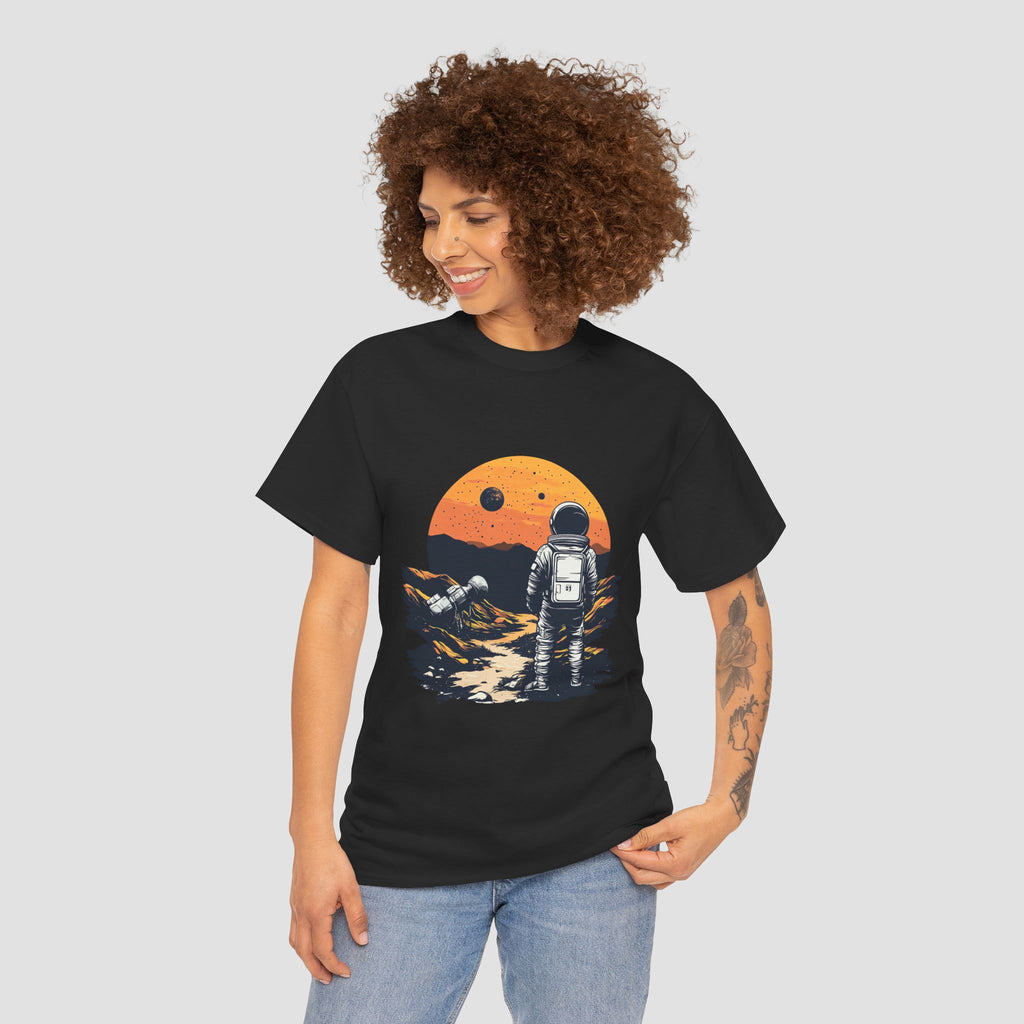 Astronaut Sunset Tee - Unisex Heavy Cotton Tee.