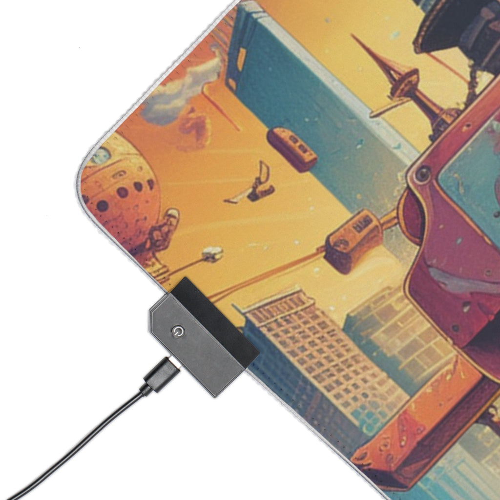 Retro Game Controller Design - LED Gaming Mouse Pad