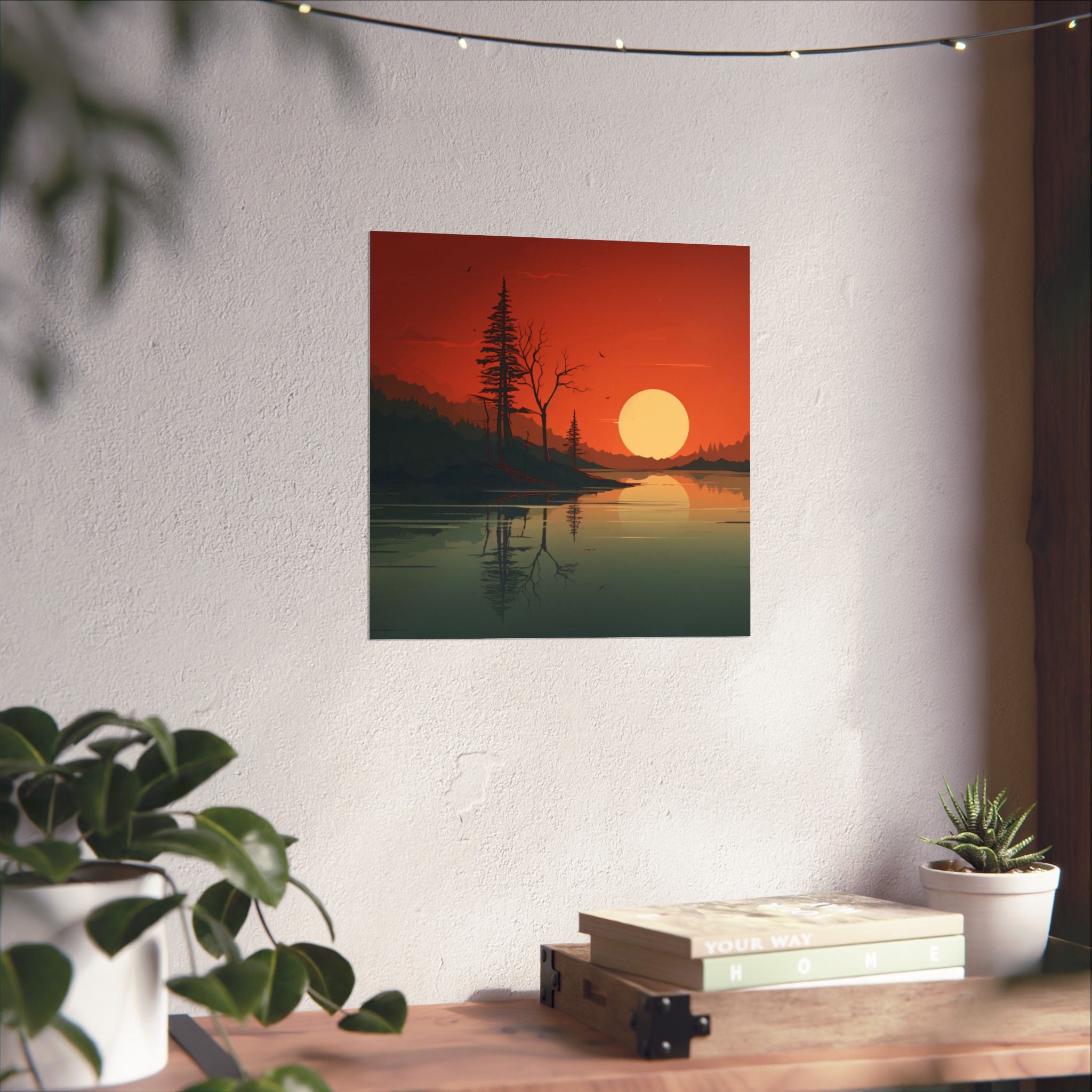 Serene Sunset Matte Poster,