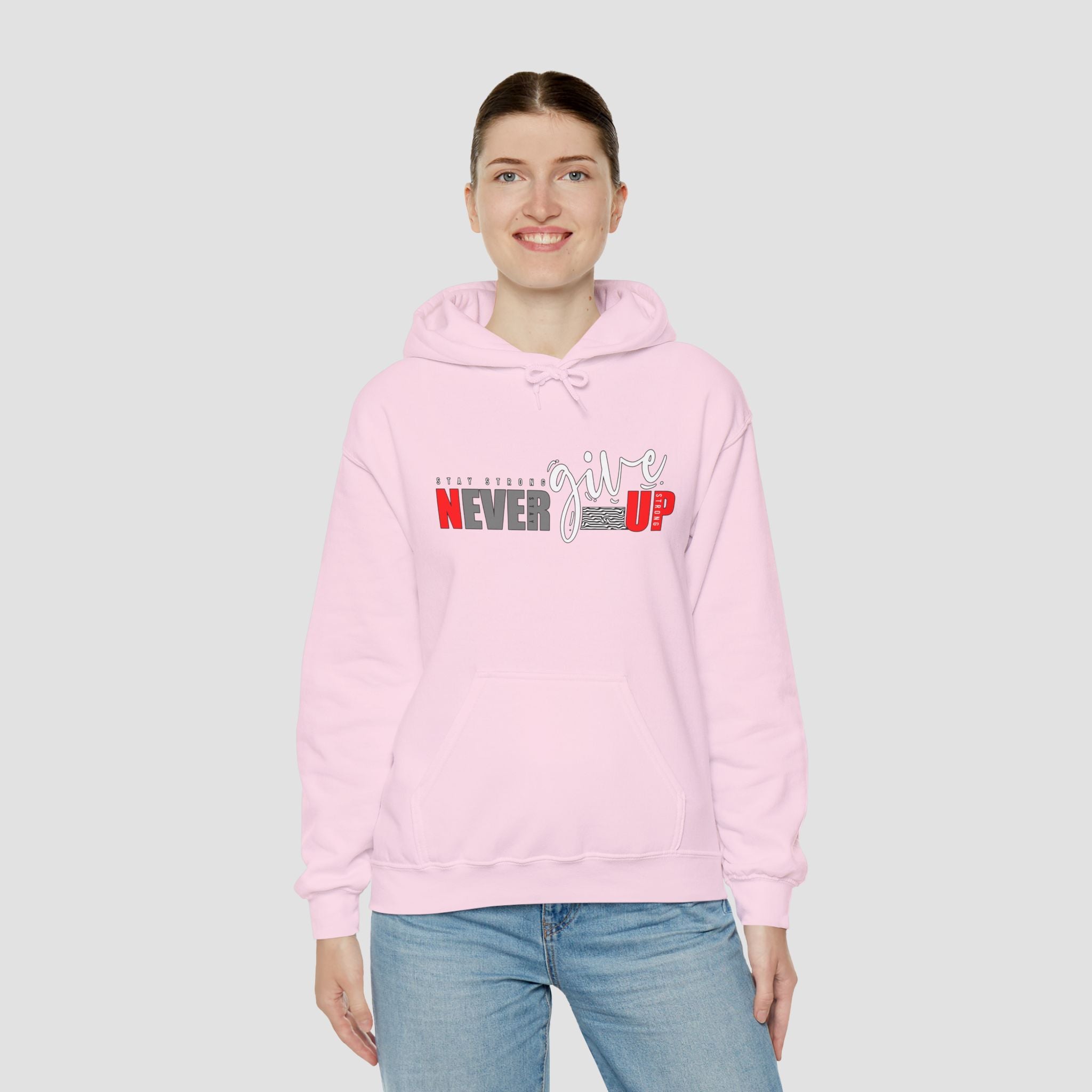 Never Give Up Unisex Heavy Blend | Motivational Hoodie |
