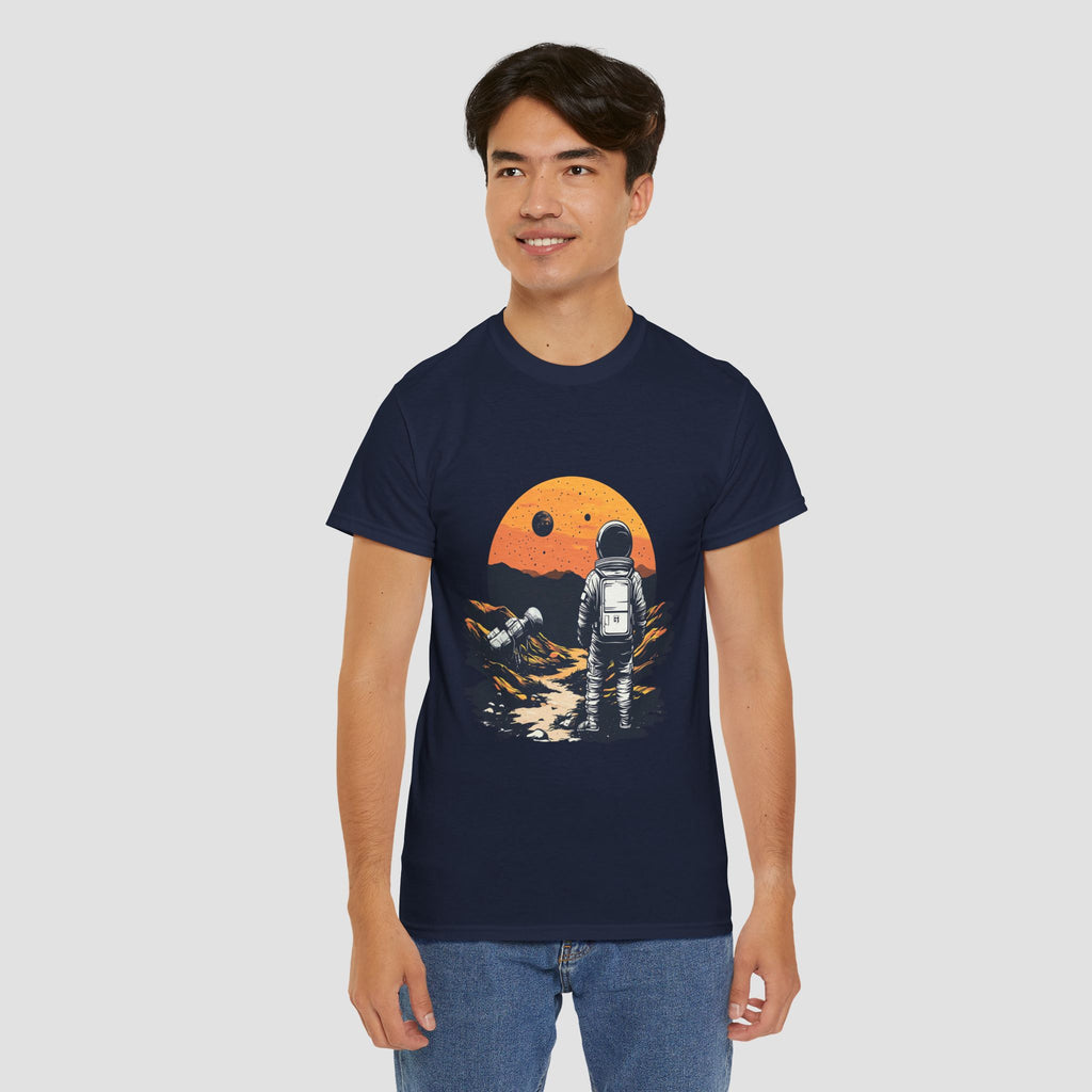 Astronaut Sunset Tee - Unisex Heavy Cotton Tee.