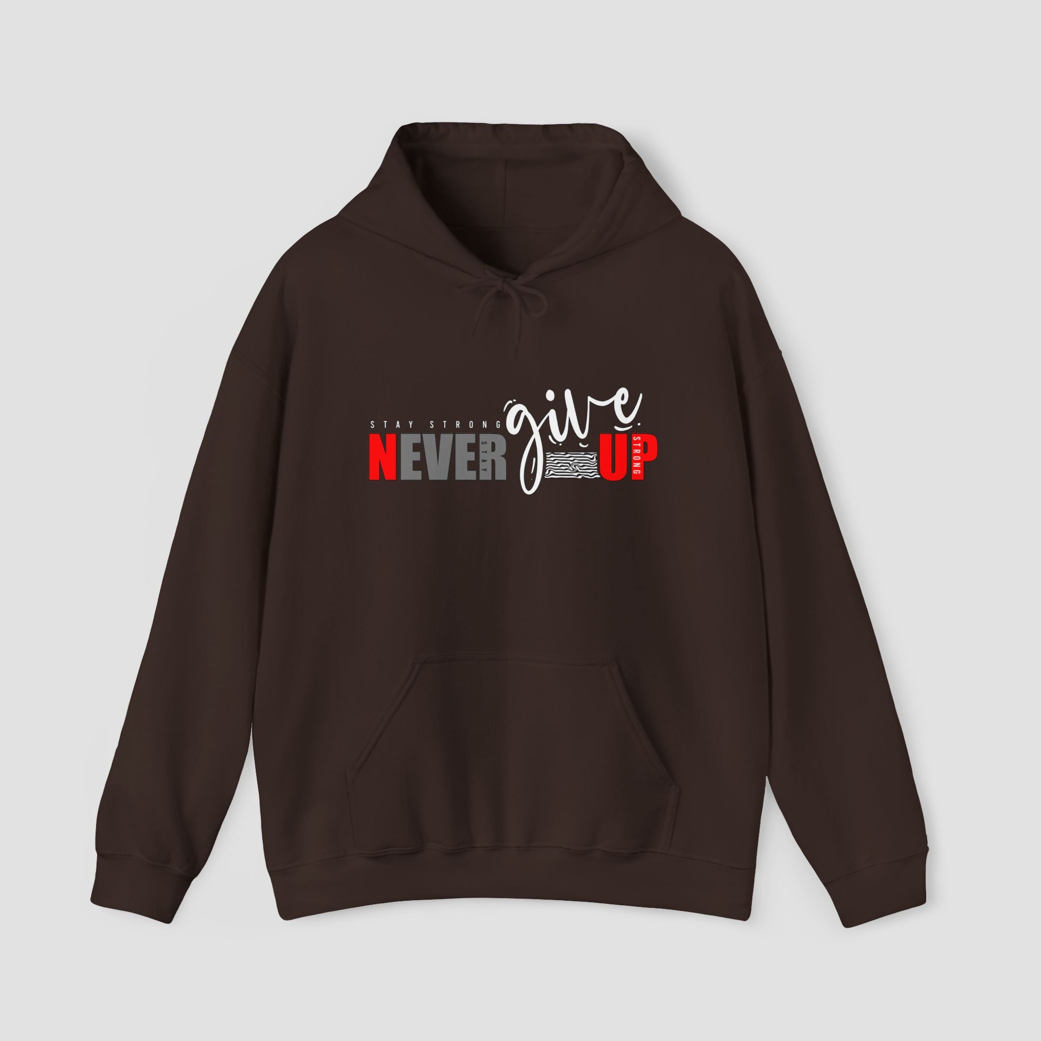 Never Give Up Unisex Heavy Blend | Motivational Hoodie |