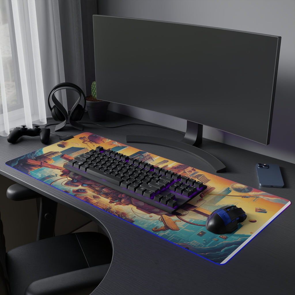 Retro Game Controller Design - LED Gaming Mouse Pad