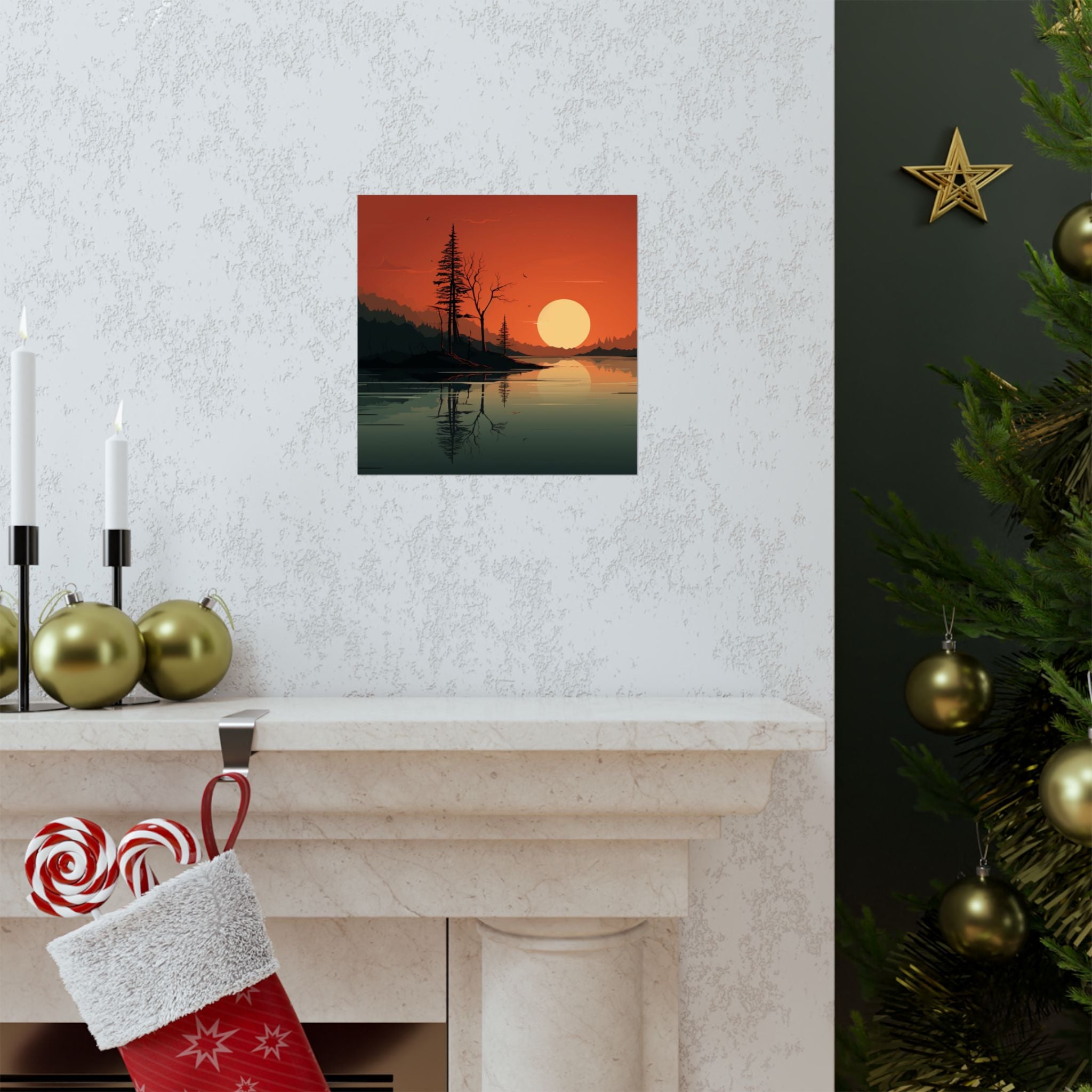 Serene Sunset Matte Poster,
