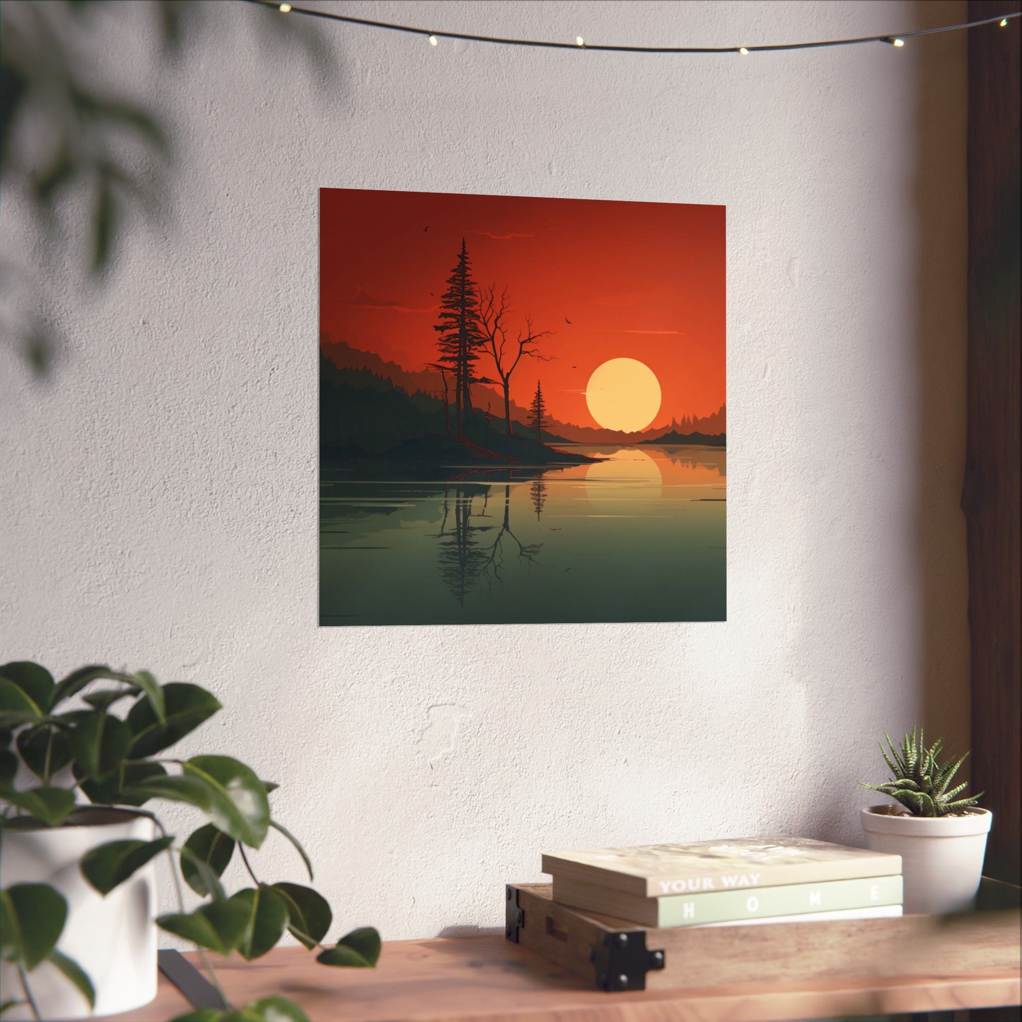 Serene Sunset Matte Poster,
