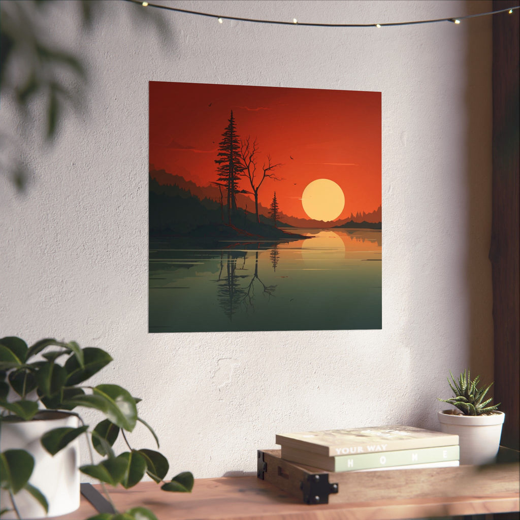 Serene Sunset Matte Poster,