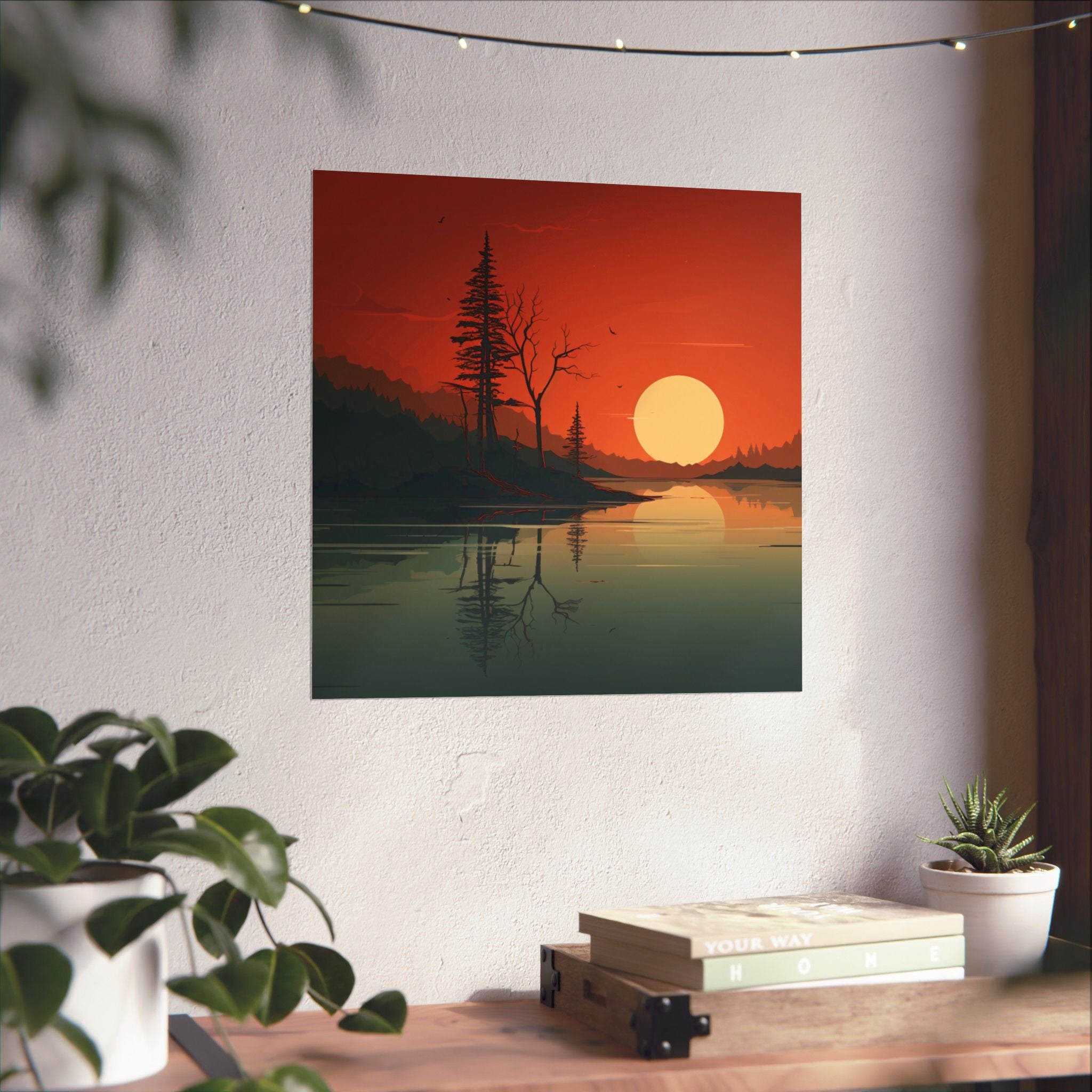 Serene Sunset Matte Poster,
