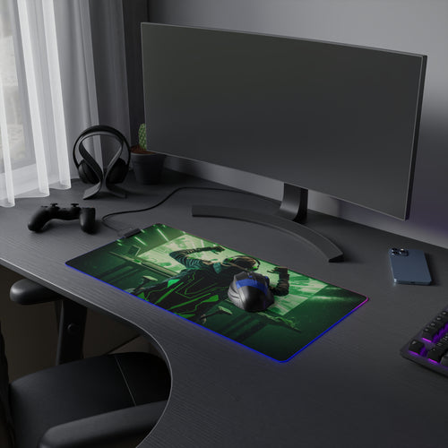 Backlit Desk Mat for Gaming - LED Gamer Mouse Pad