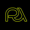 Neon yellow 'PA' logo on a black background